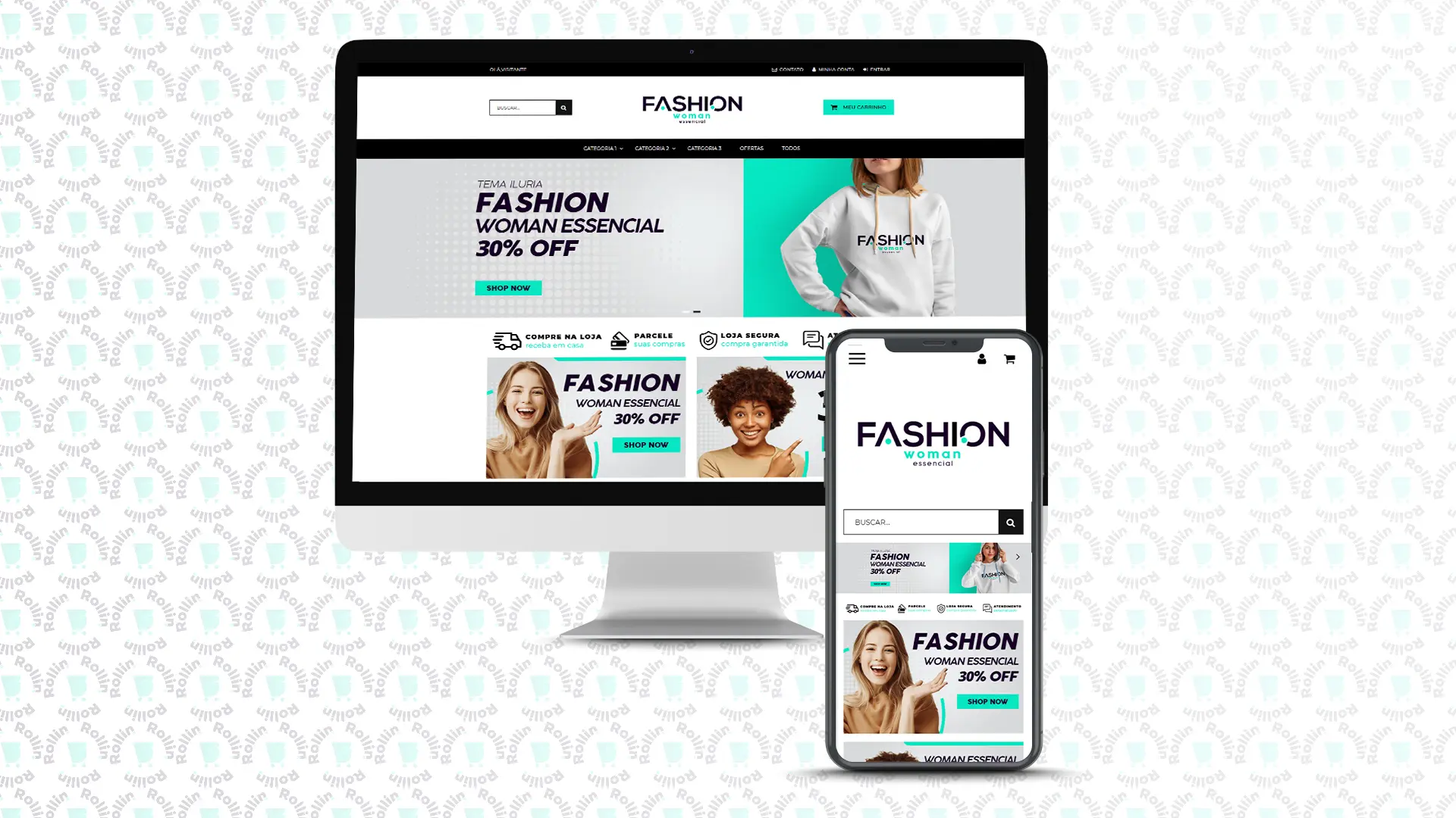 Tema Iluria Fashion Woman - Layout profissional para e-commerce