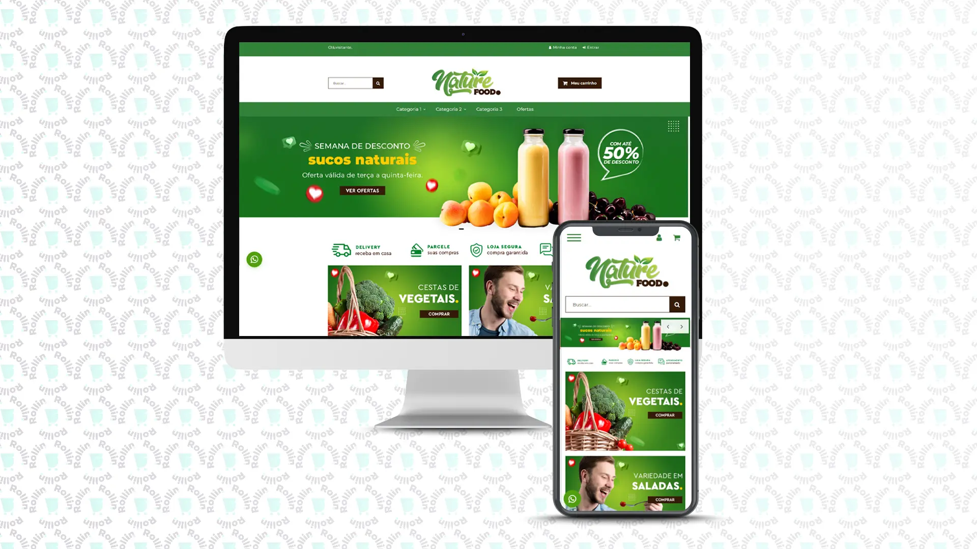 Tema Iluria Nature Food - Layout profissional para e-commerce