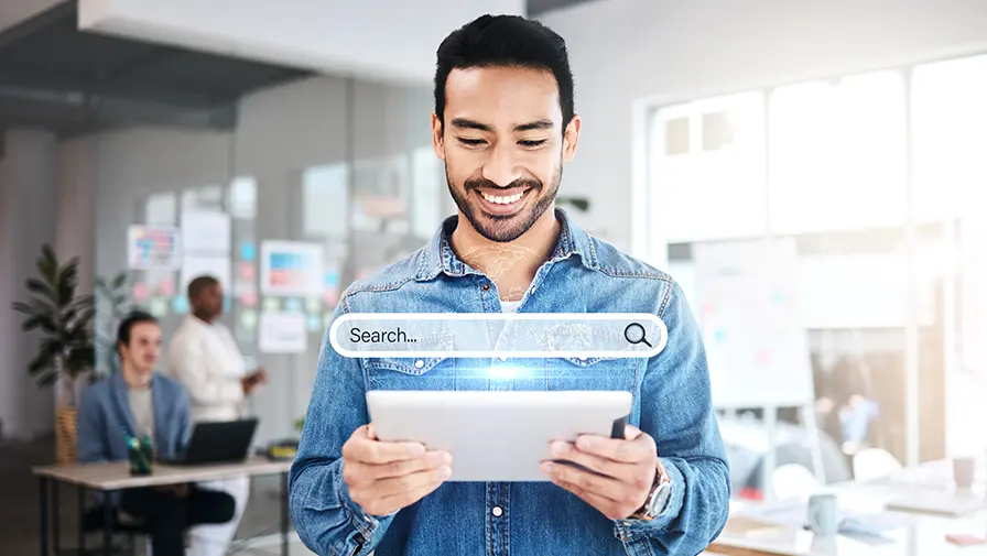 Dashboard de SEO para e-commerce mostrando rankings de palavras-chave, tráfego orgânico, Core Web Vitals e análise de performance